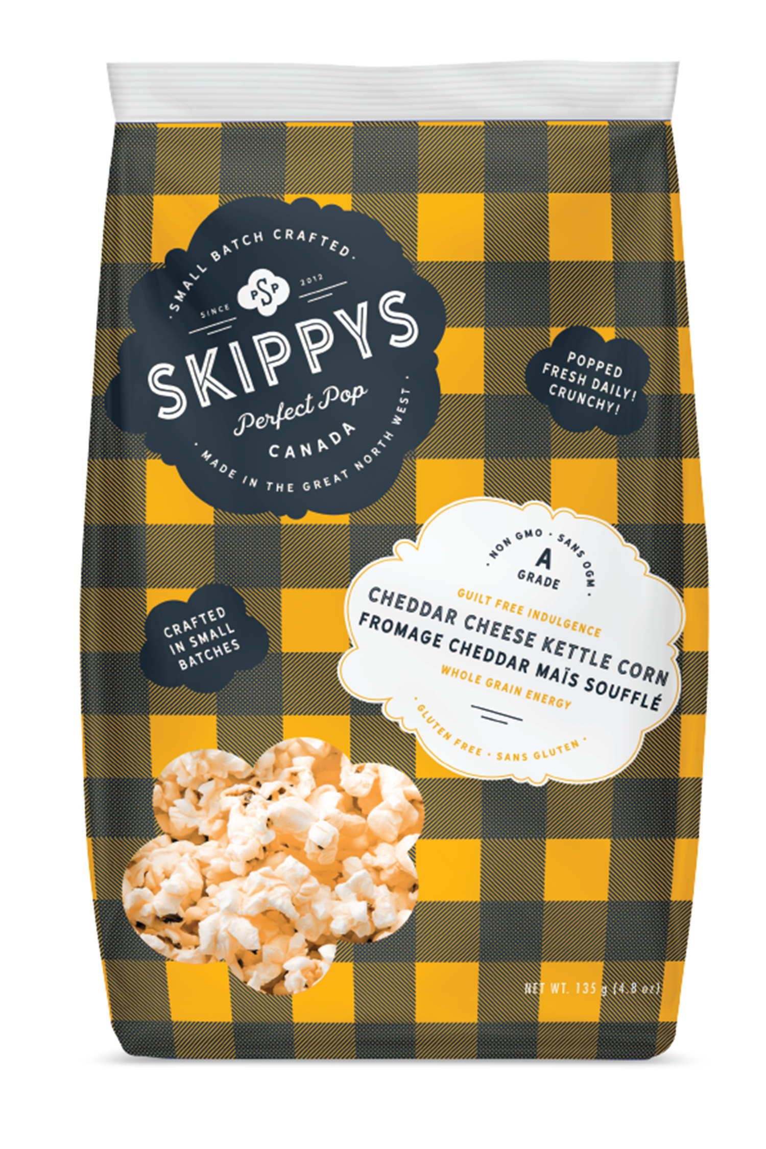 Skippy's: Perfect Pop Kettlekorn - Cheddar Cheese - Case of 12